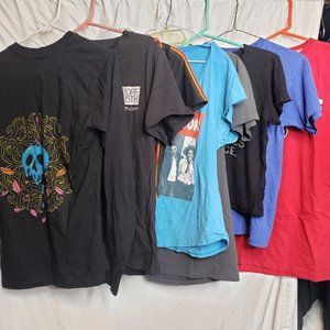 Novelty Shirt Lot 8 Assorted Sizes Colors Styles Cropped Long Short Sleeve As Is